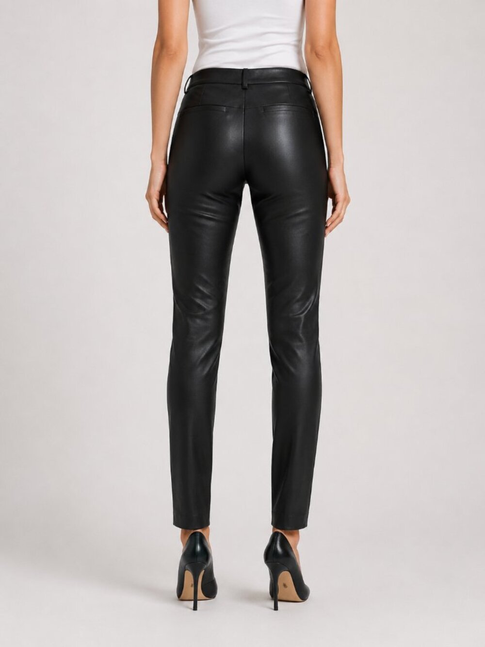 Zara Black Faux Leather Pants